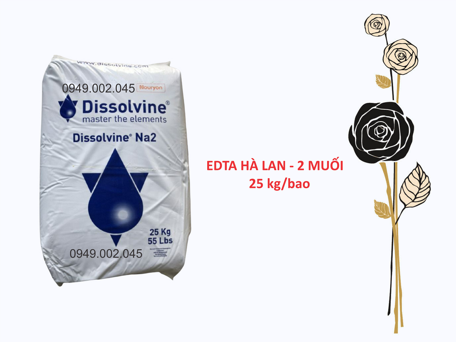 DISSOLVINE NA2 - EDTA giúp xử lý phèn, khử kim loại nặng ao nuôi